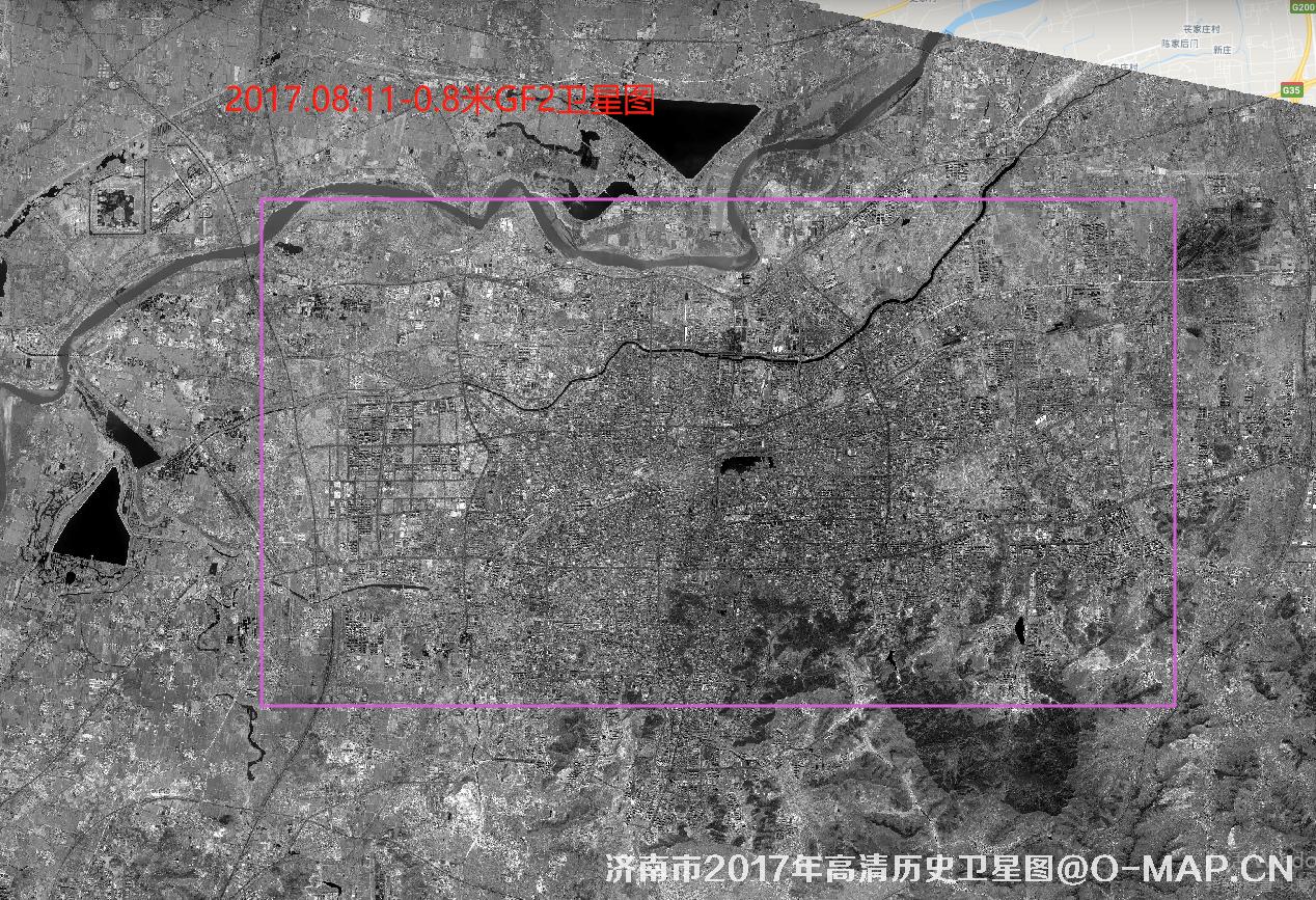 山东省济南市2017年8月份0.8米高分二号卫星图