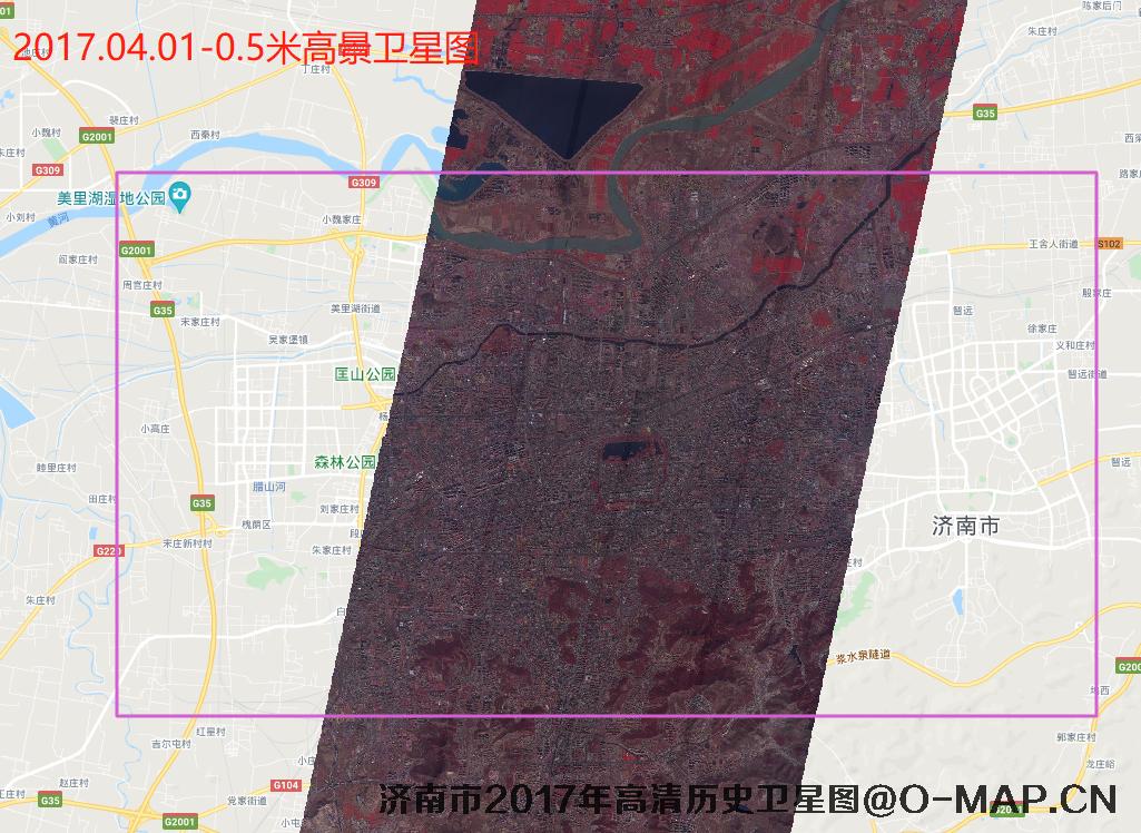 山东省济南市2017年4月份0.5米SuperView高景卫星图