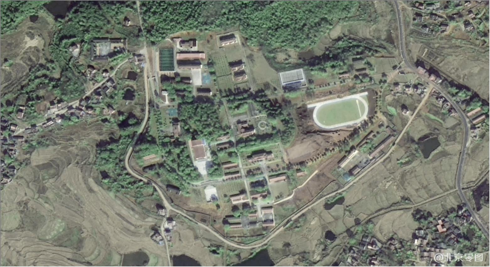 高分二号拍摄的江西省井冈山卫星图