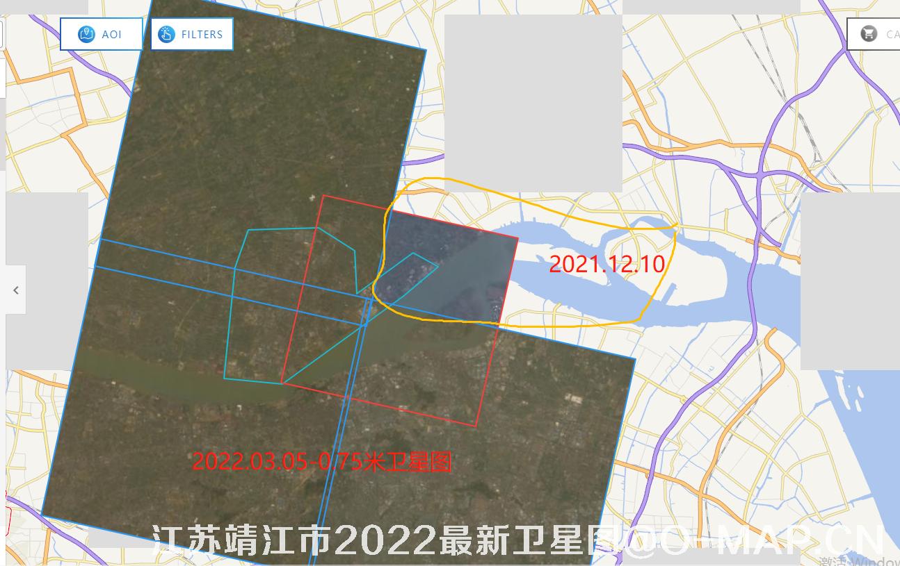 江苏省靖江市2022年最新吉林一号卫星影像图