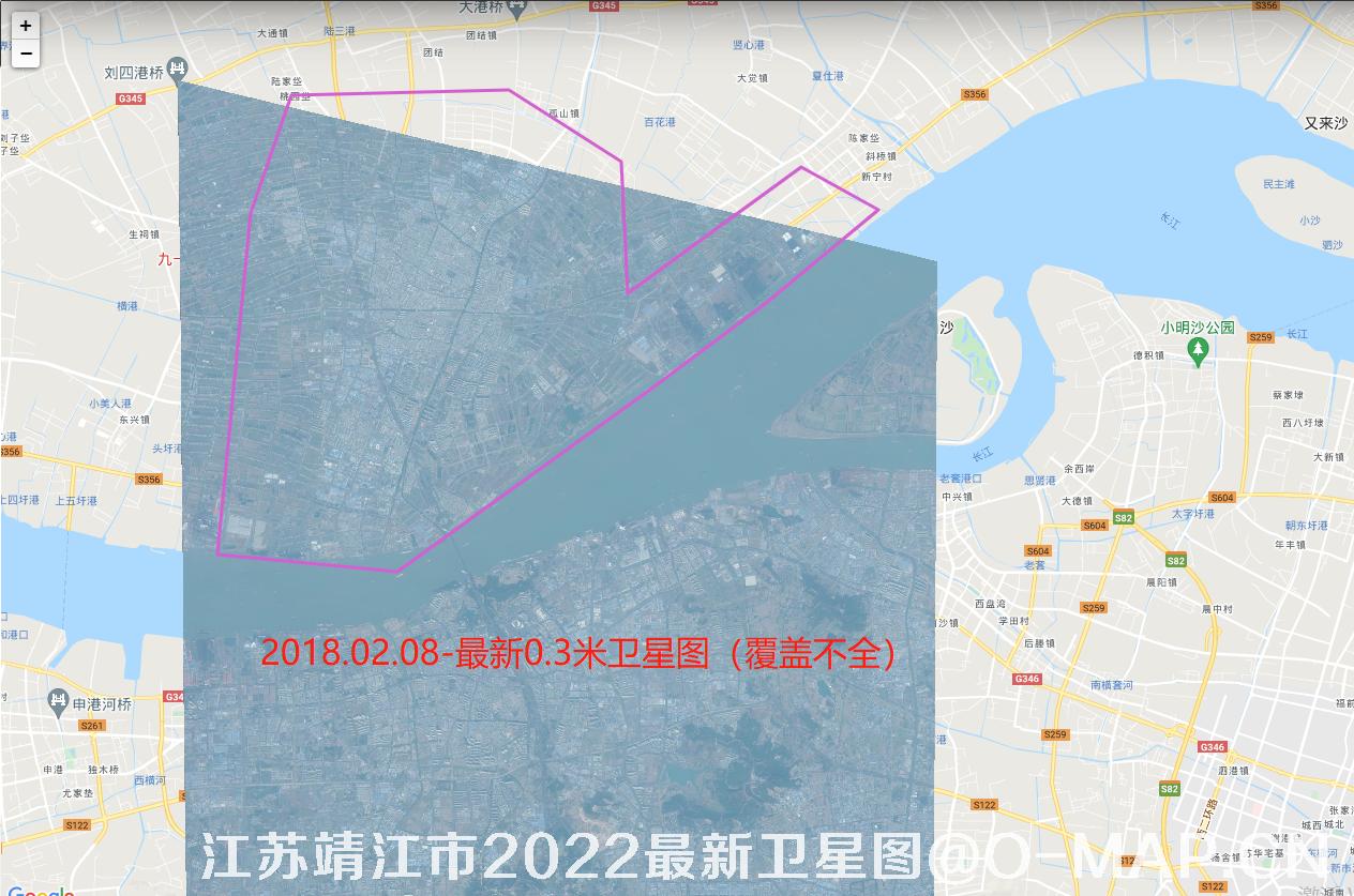 江苏省靖江市2018年最新WorldView3卫星影像图