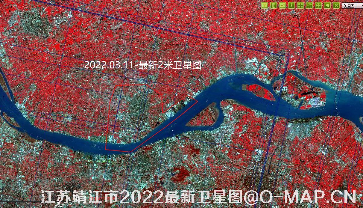 江苏省靖江市2022年最新高分一号卫星影像图