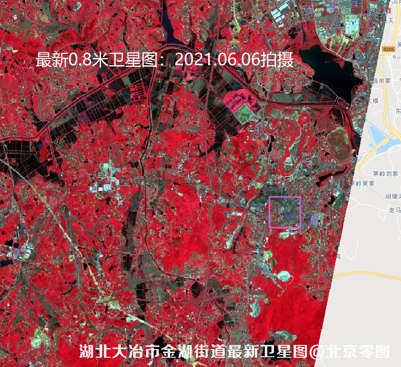 湖北省大冶市金湖街道2021年最新卫星图
