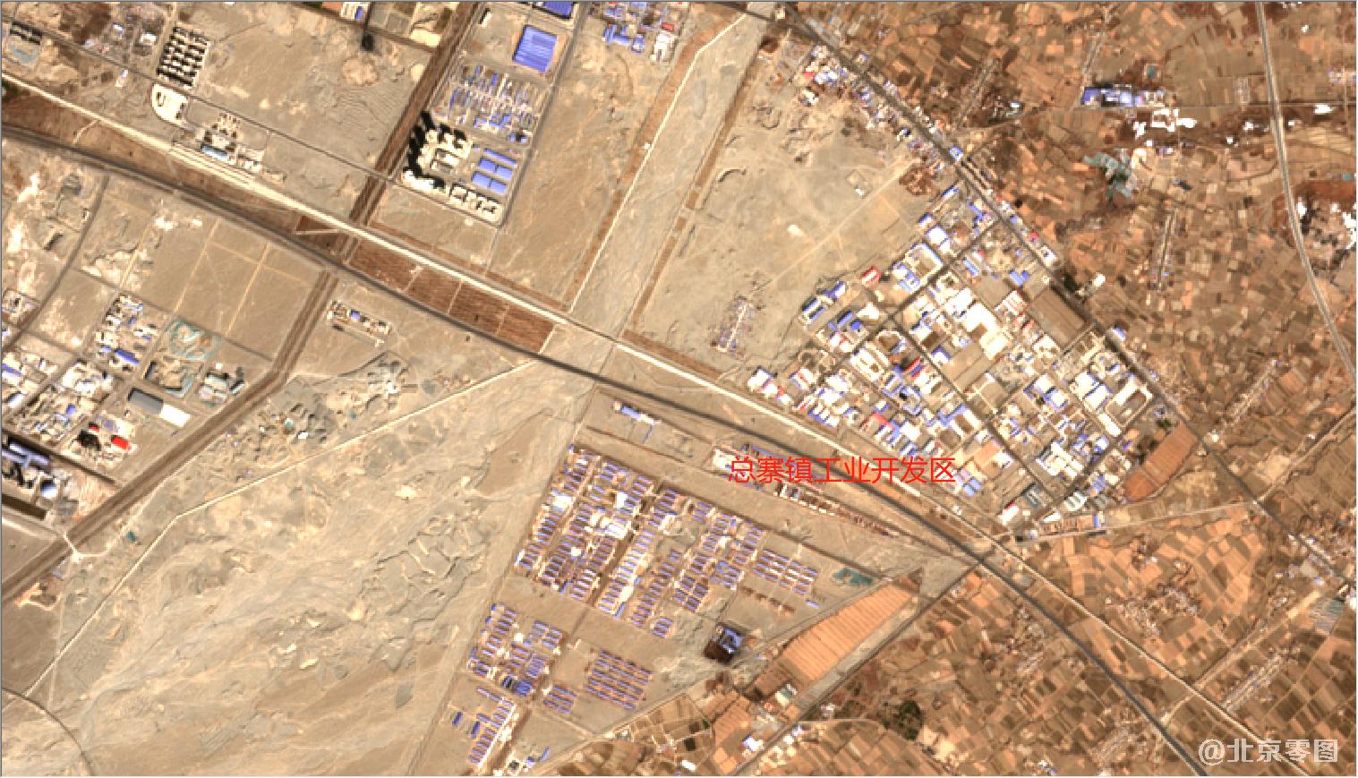 酒泉卫星发射中心及周边最新卫星图-总寨镇工业开发区