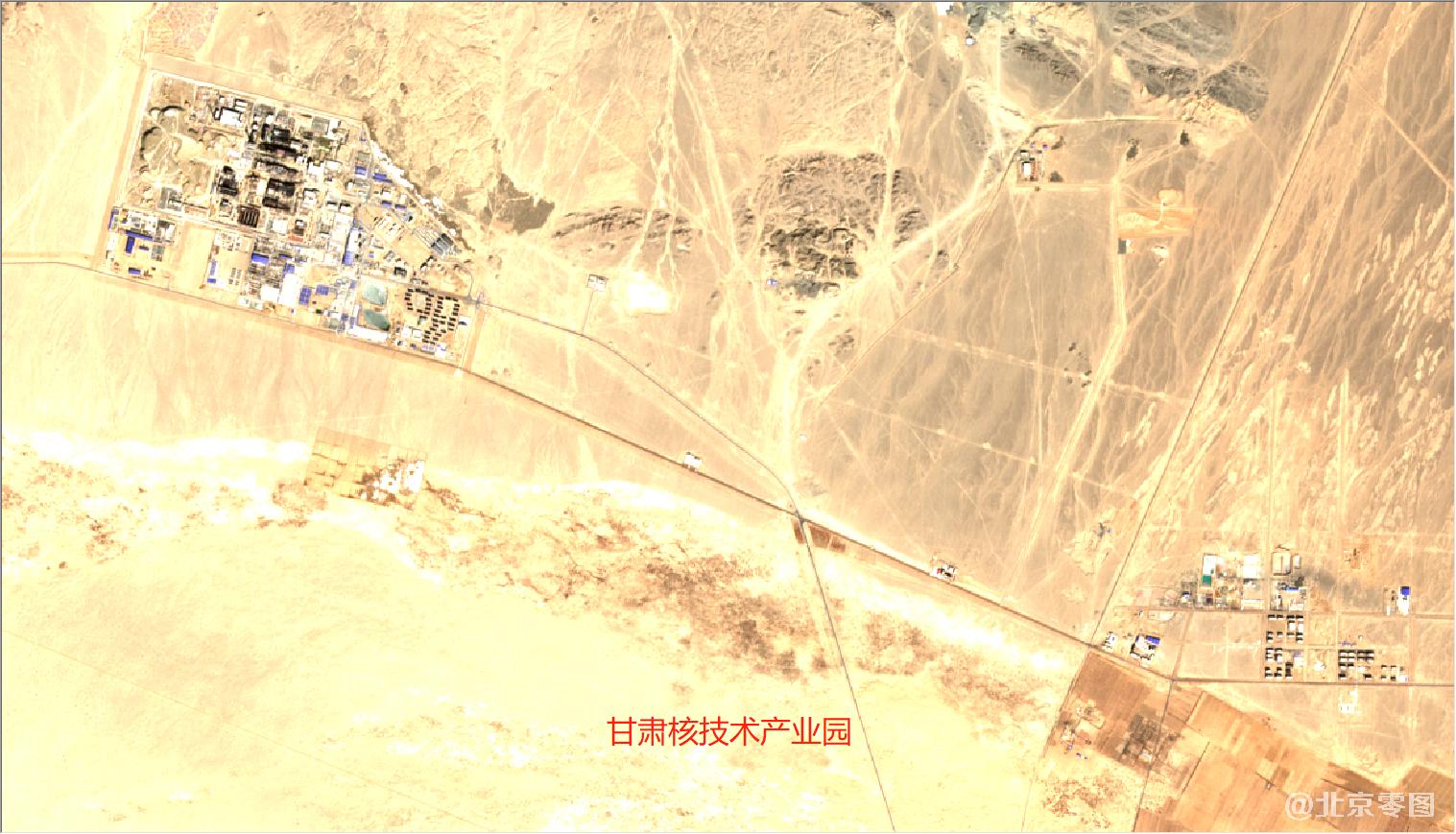 酒泉卫星发射中心及周边最新卫星图-甘肃核技术工业园