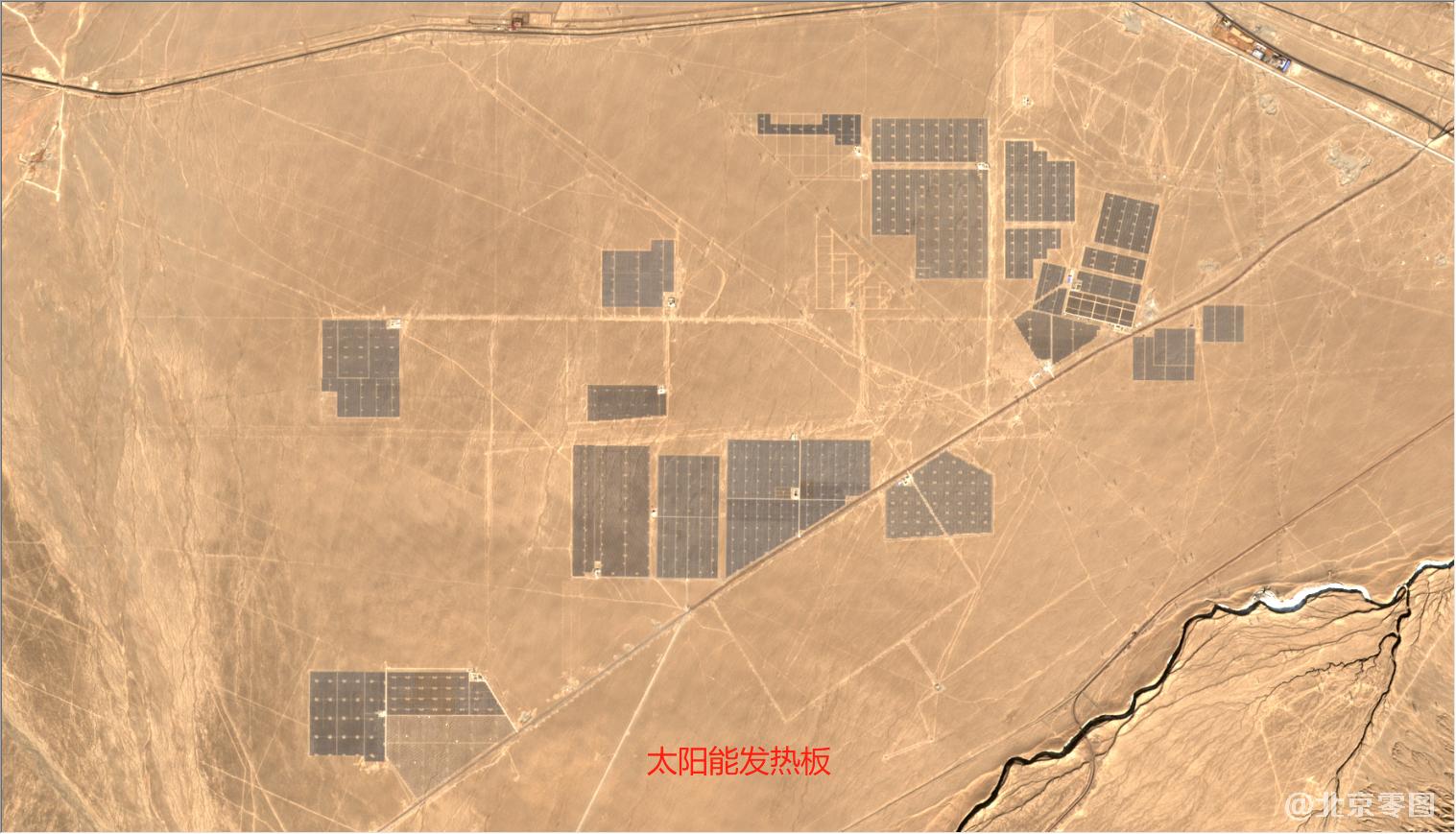 酒泉卫星发射中心及周边最新卫星图-太阳能版