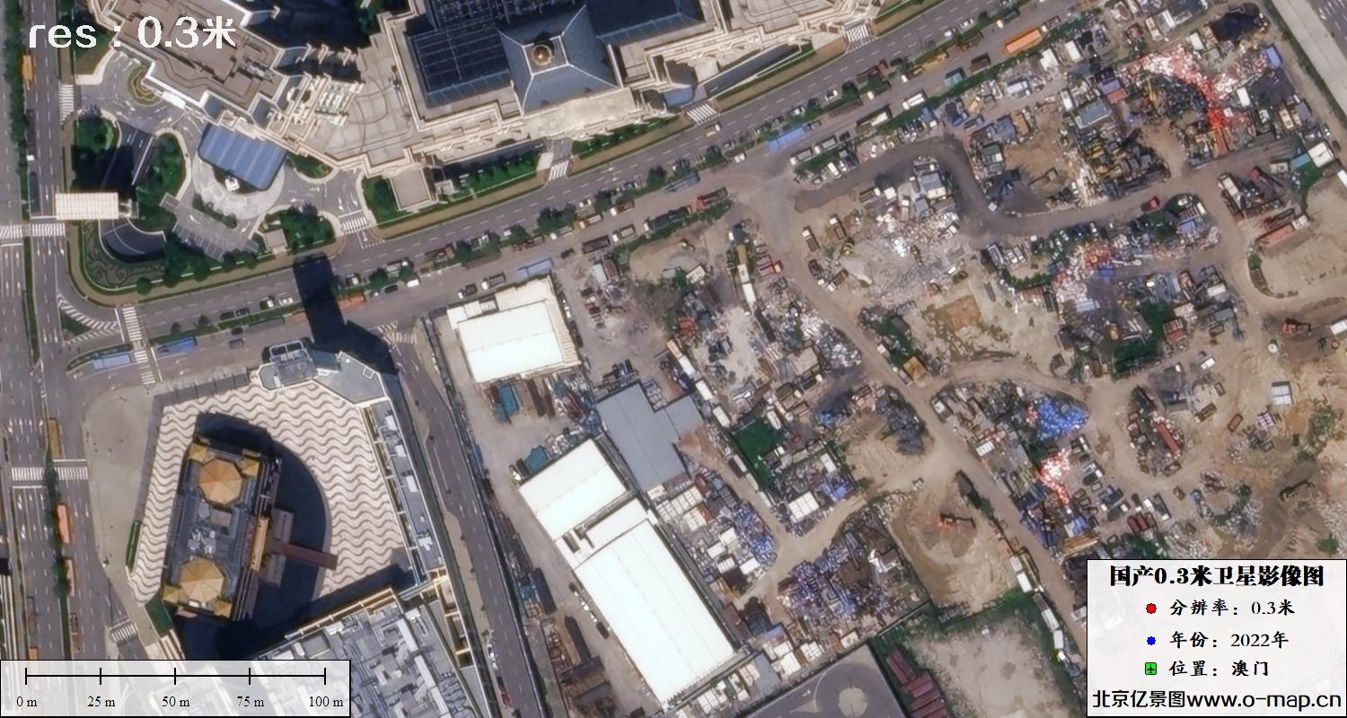 国产0.3米分辨率卫星拍摄的澳门地区影像图