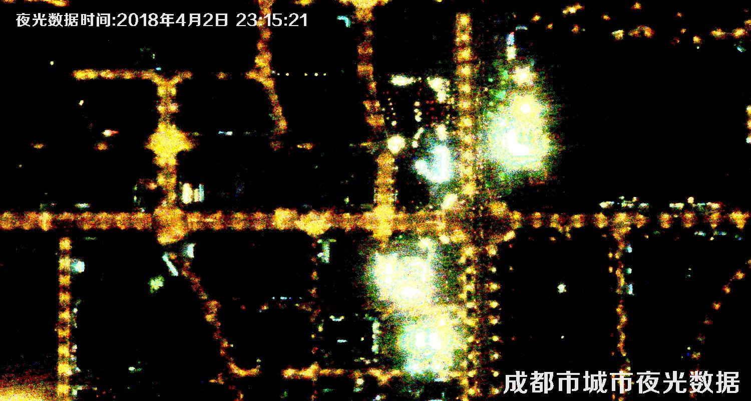 四川省成都市城市夜光数据卫星图