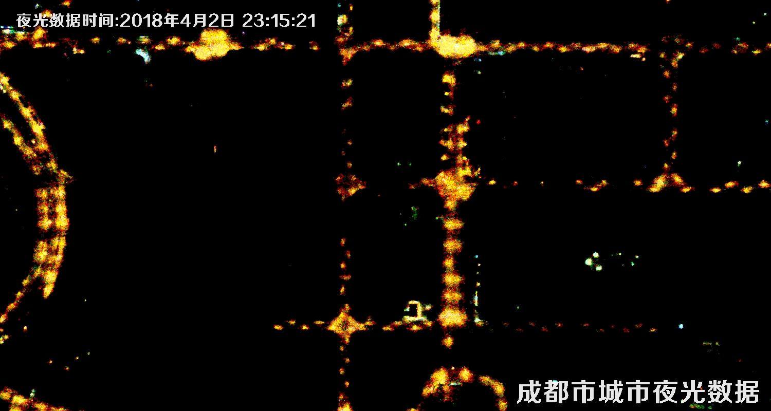 四川省成都市城市夜光数据卫星图