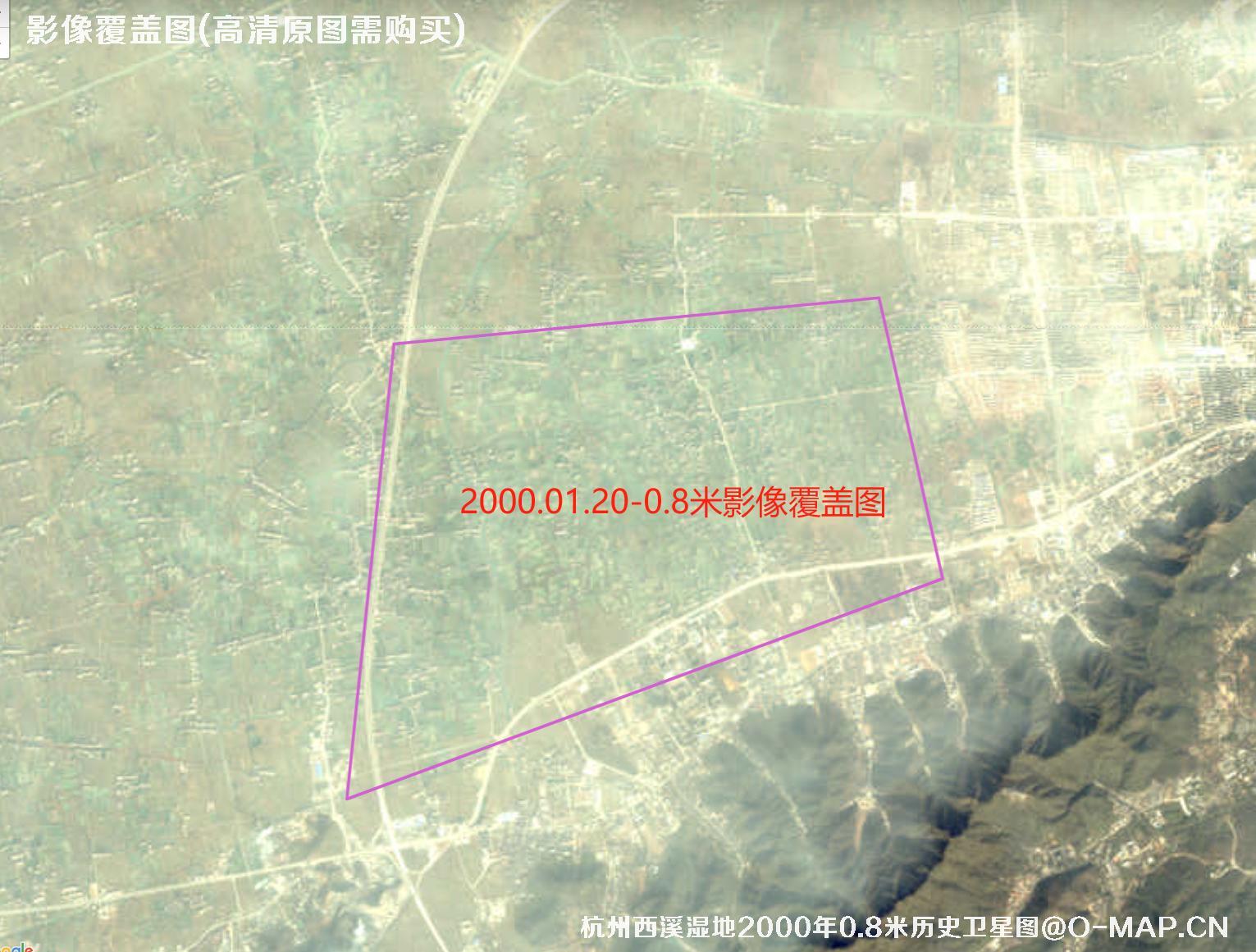 浙江省杭州市西溪湿地【2000-2008】年历史卫星图片