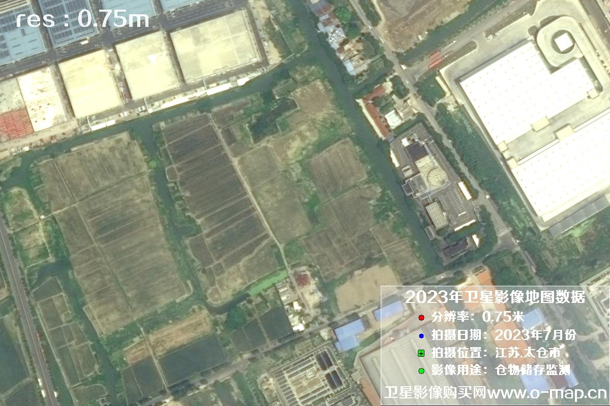 江苏省太仓市2023年7月份0.75米卫星影像图片