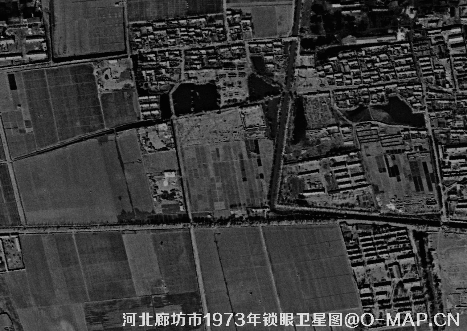 河北廊坊市1973年锁眼卫星图