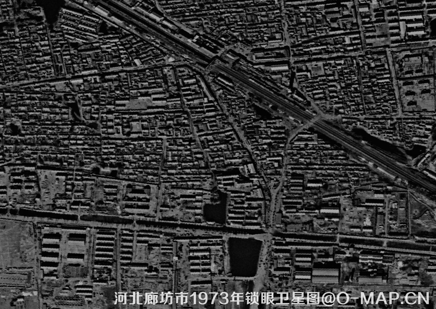 河北廊坊市1973年锁眼卫星图