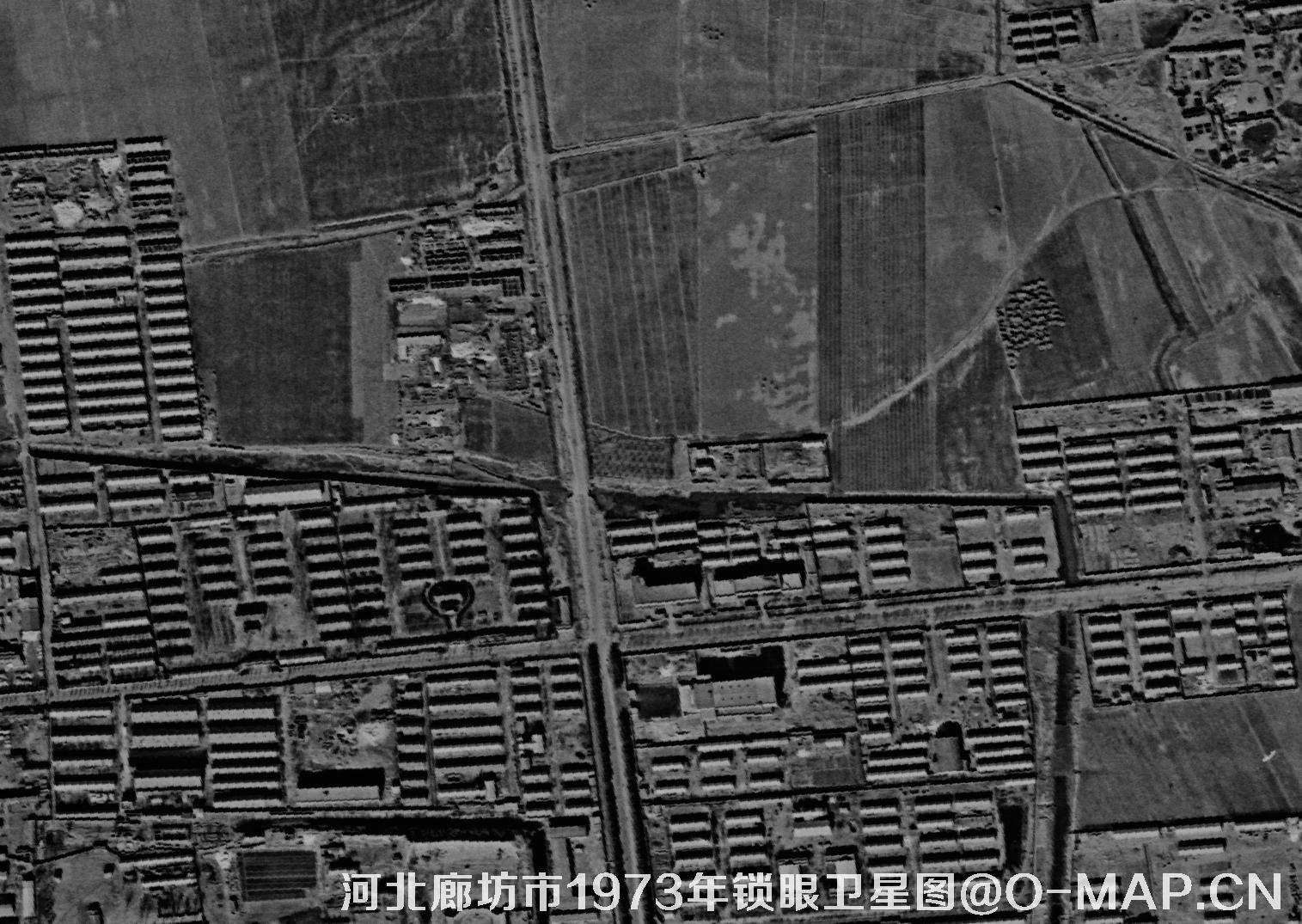 河北廊坊市1973年锁眼卫星图
