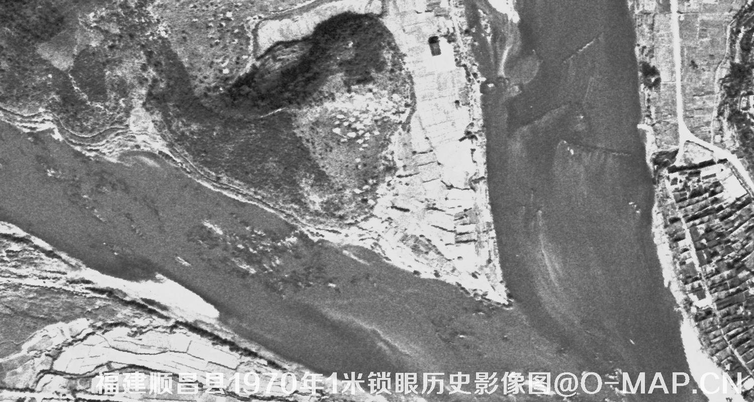 福建省南平市顺昌县1970年1米锁眼卫星历史影像图