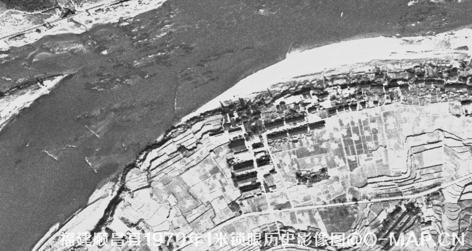 福建省南平市顺昌县1970年1米锁眼卫星历史影像图