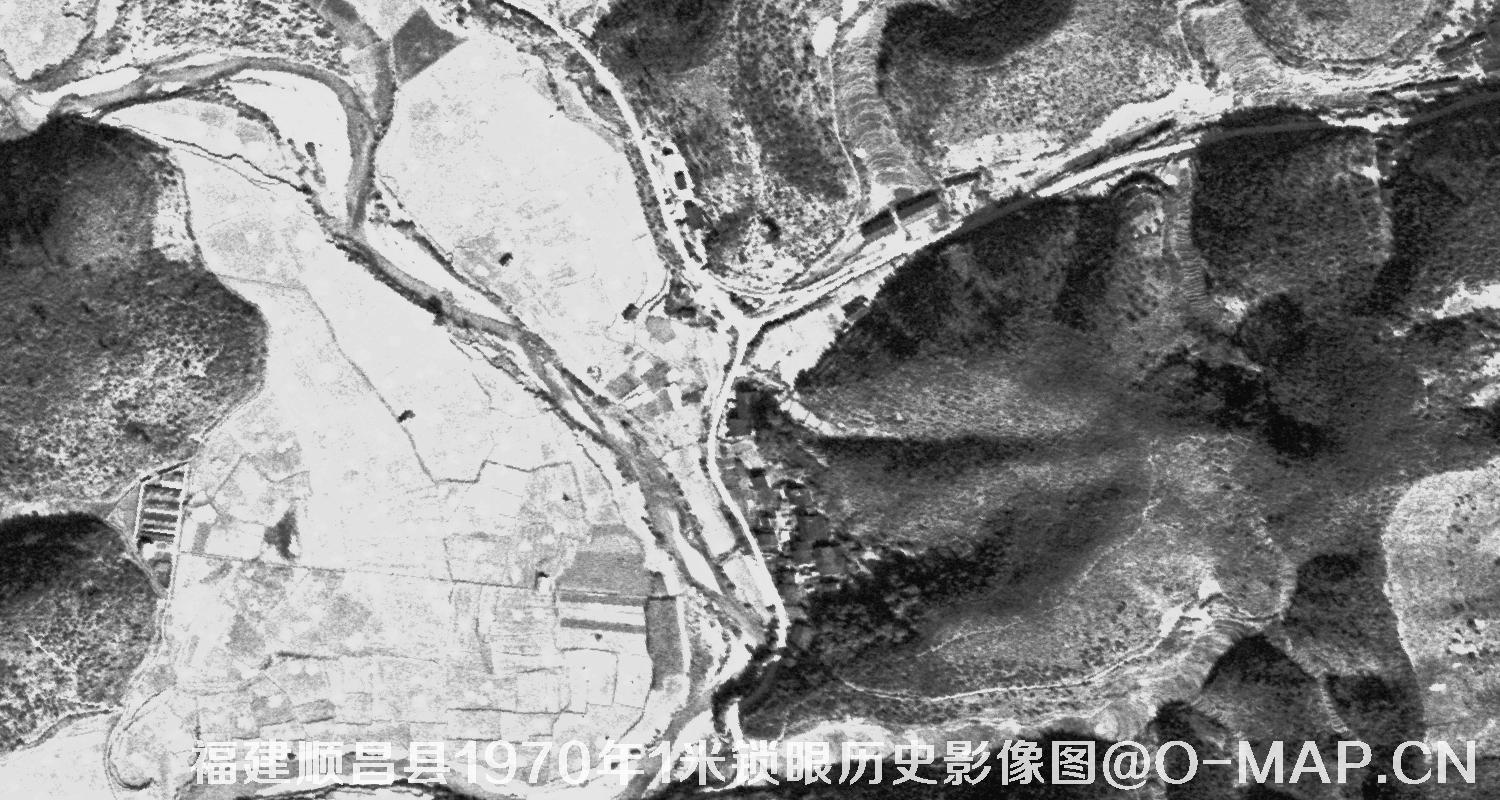 福建省南平市顺昌县1970年1米锁眼卫星历史影像图