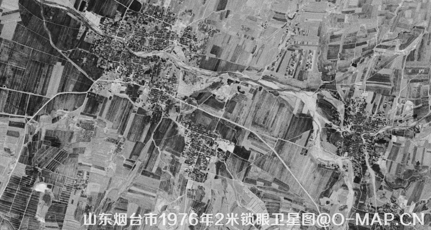 山东省烟台市1976年2米KeyHole锁眼卫星历史地图