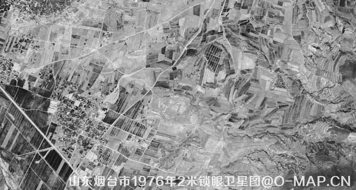 山东省烟台市1976年2米KeyHole锁眼卫星历史地图