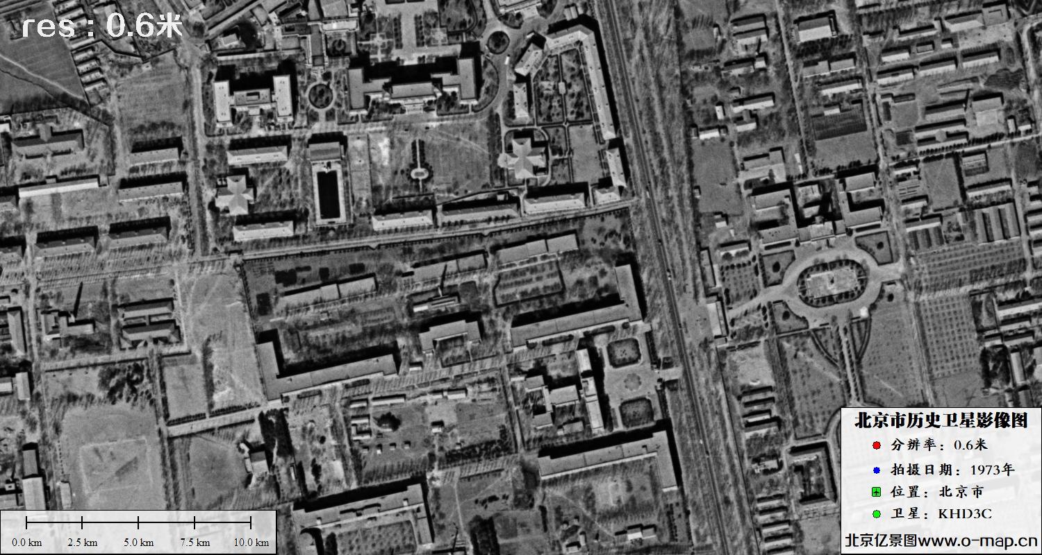 北京市七十年代0.6米分辨率KHD3C影像数据