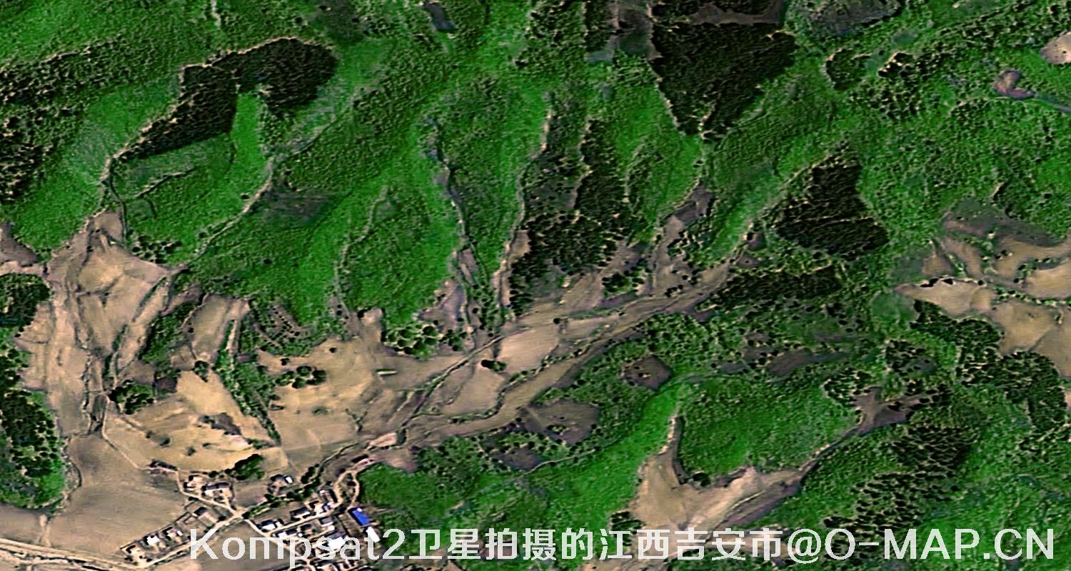 Kompsat2卫星2007年拍摄的江西省吉安市某煤矿卫星图