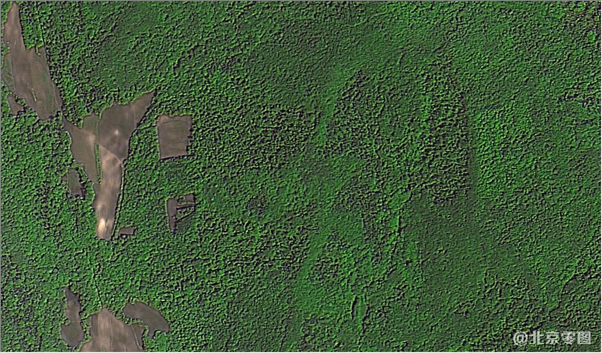 韩国Kompsat卫星2007年拍摄的五常市林区卫星图