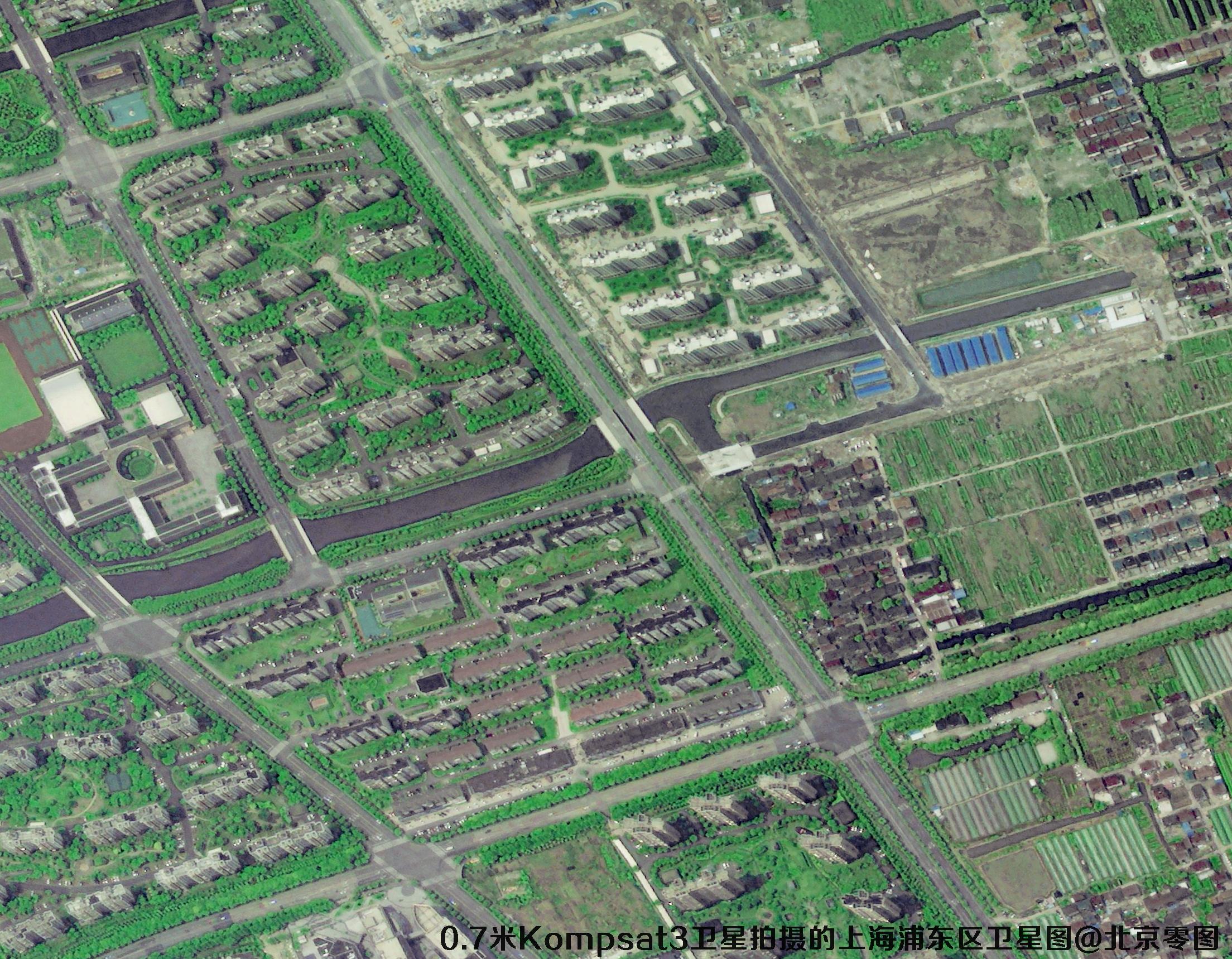 Kompsat3卫星2020年拍摄的上海浦东区卫星图