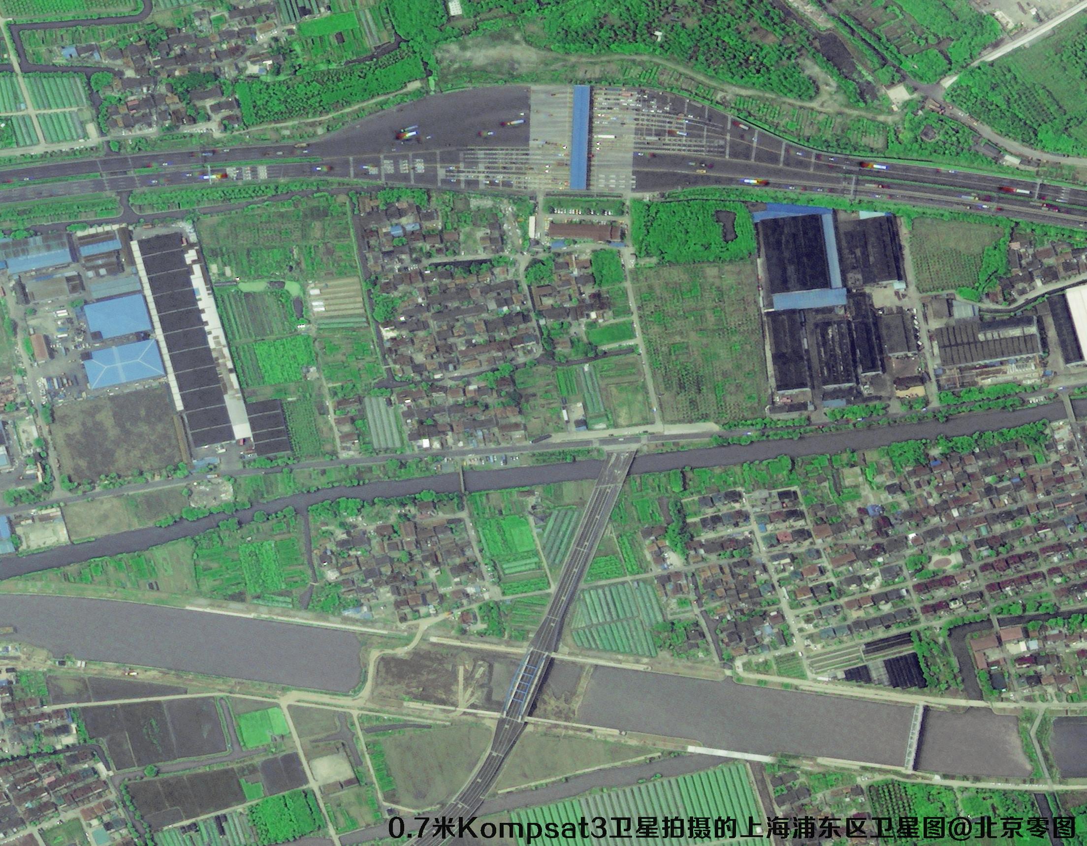 Kompsat3卫星2020年拍摄的上海浦东区卫星图