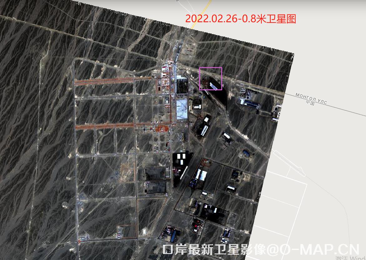 内蒙古策克口岸2022年0.8米高分二号卫星影像图