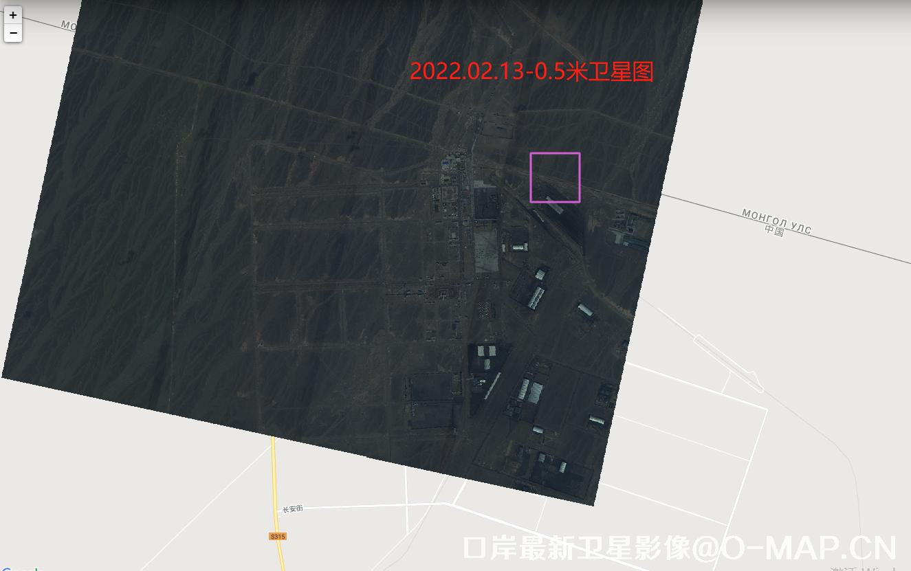 内蒙古策克口岸2022年0.5米高景一号卫星影像图