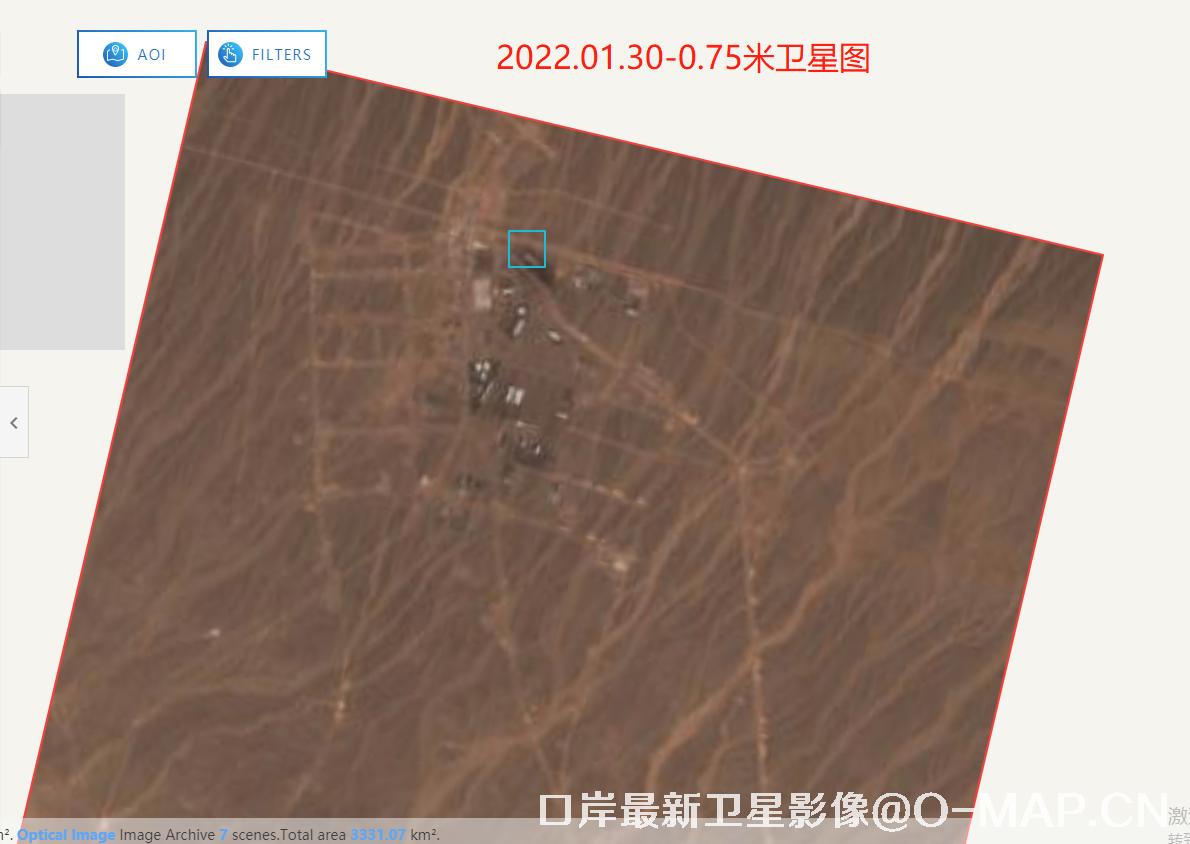 内蒙古策克口岸2022年0.75米吉林一号卫星影像图