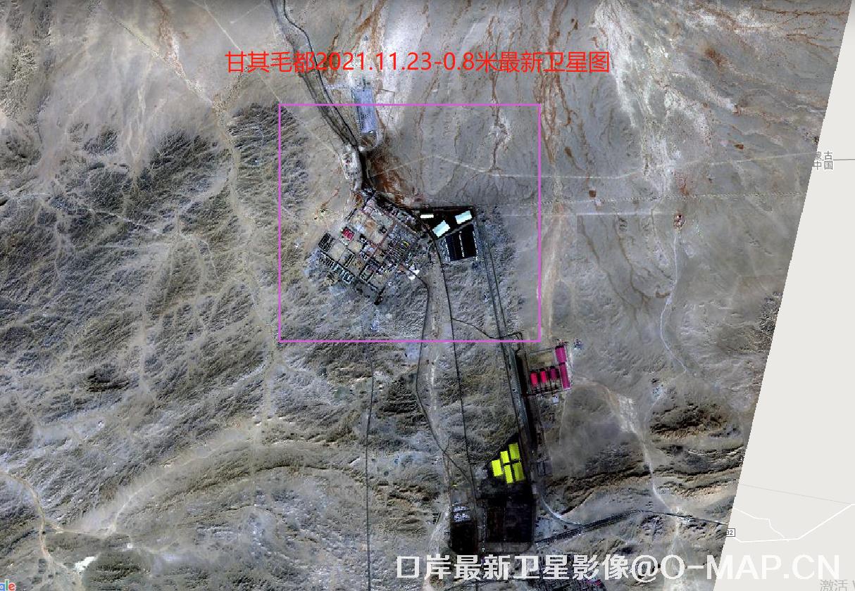 内蒙古策甘其毛都口岸2021年0.8米高分二号卫星影像图