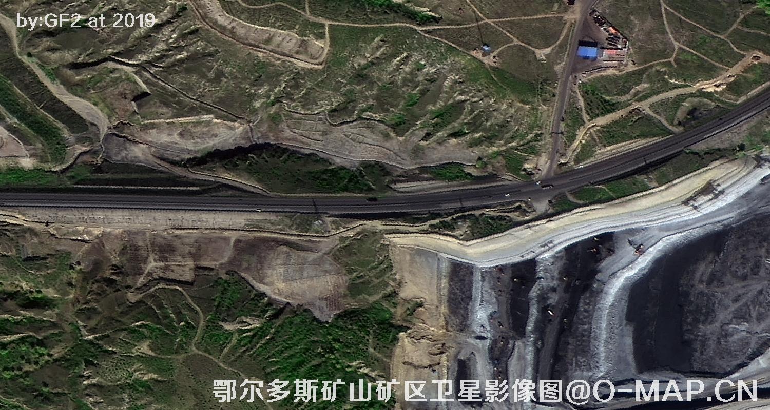 鄂尔多斯矿山矿区卫星影像图