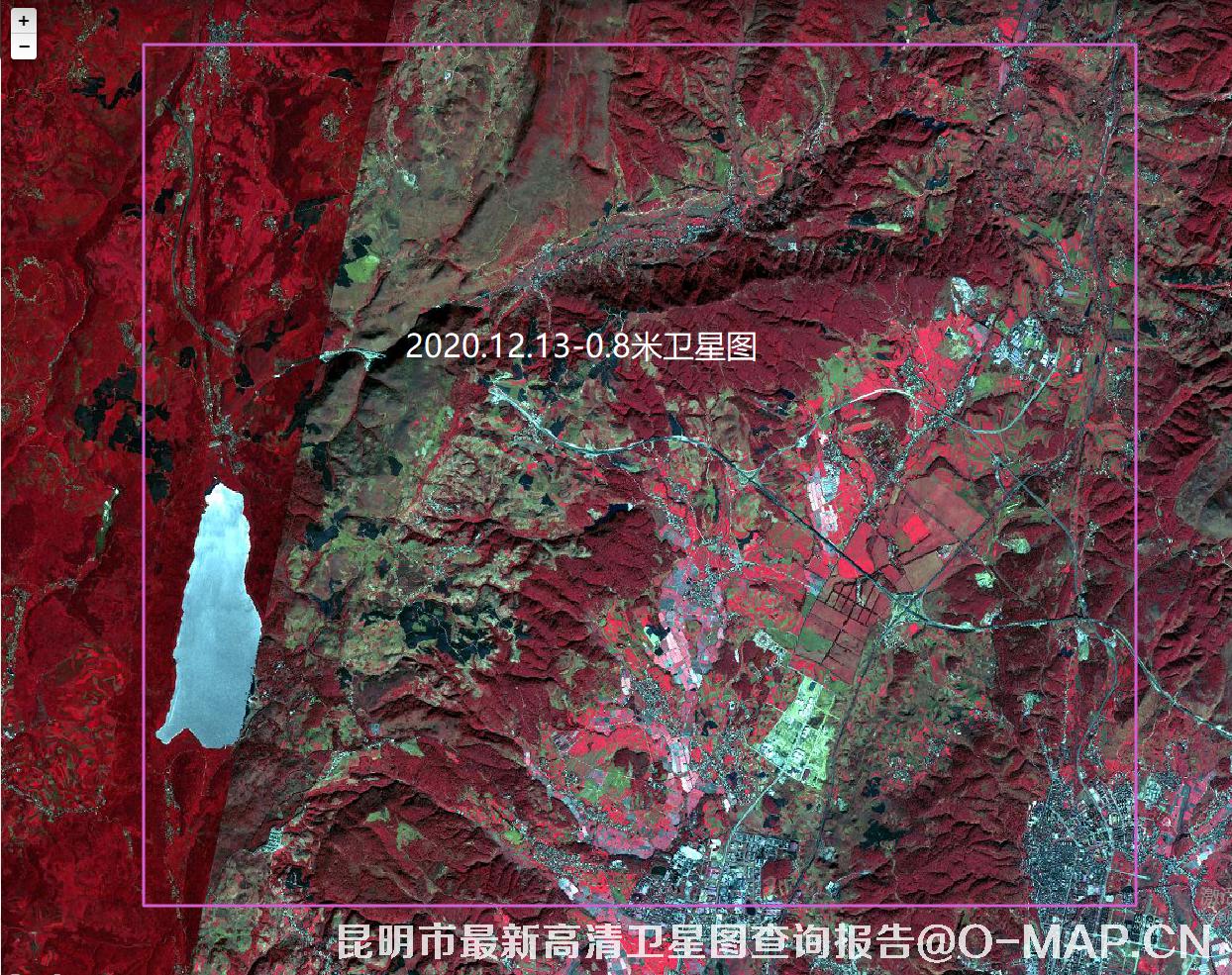 云南省昆明市2020年12月份0.8米高分二号卫星影像图