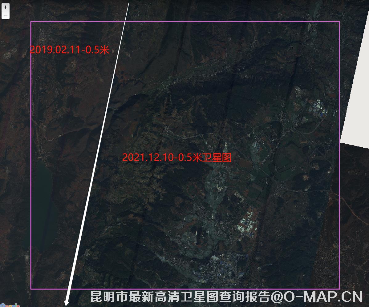 云南省昆明市2021年12月份0.5米高景一号卫星影像图