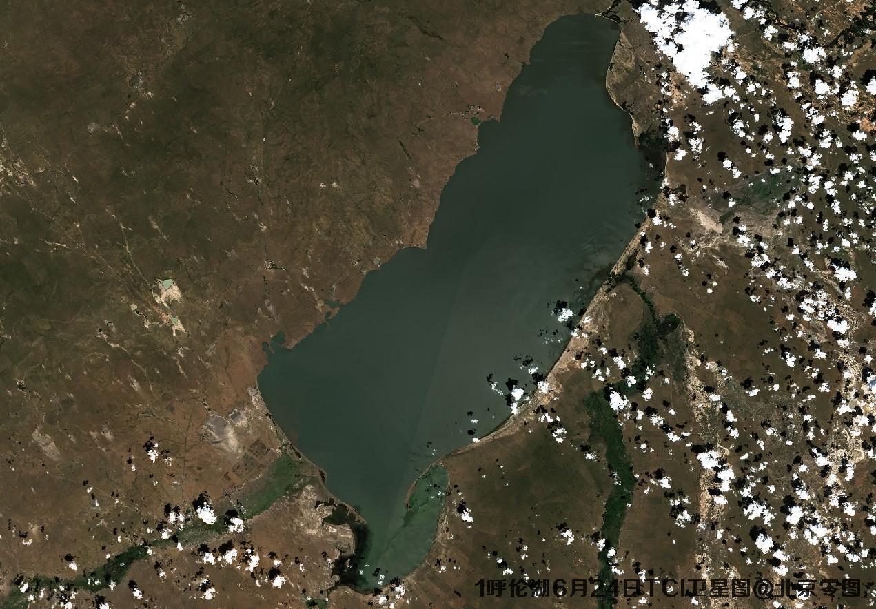 呼伦湖6月份卫星图及多光谱数据