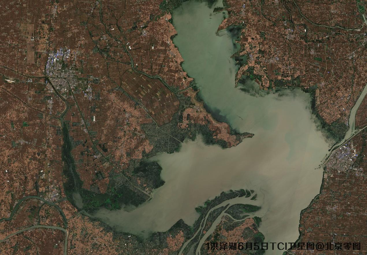 洪泽湖6月份卫星图及多光谱数据