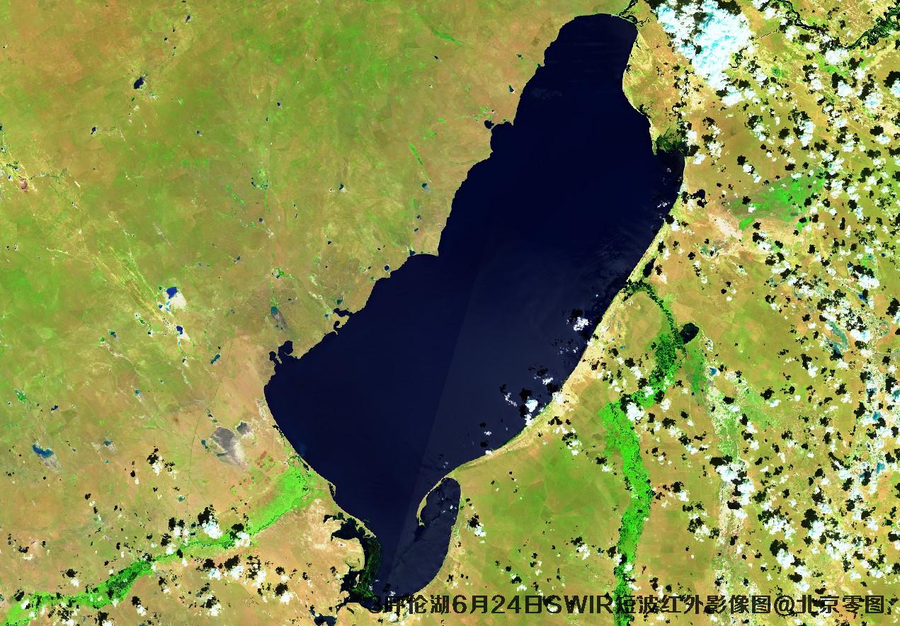 呼伦湖6月份卫星图及多光谱数据