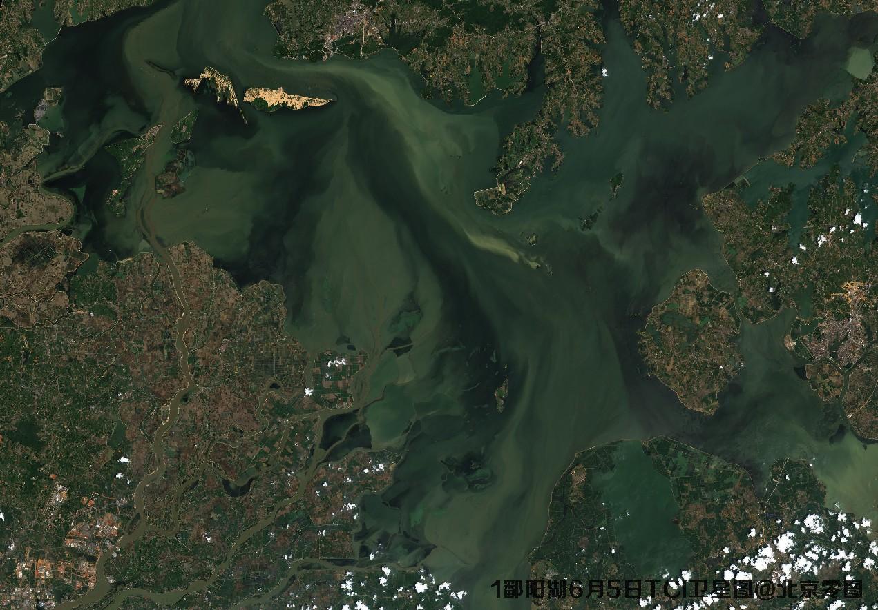 鄱阳湖6月份卫星图及多光谱数据
