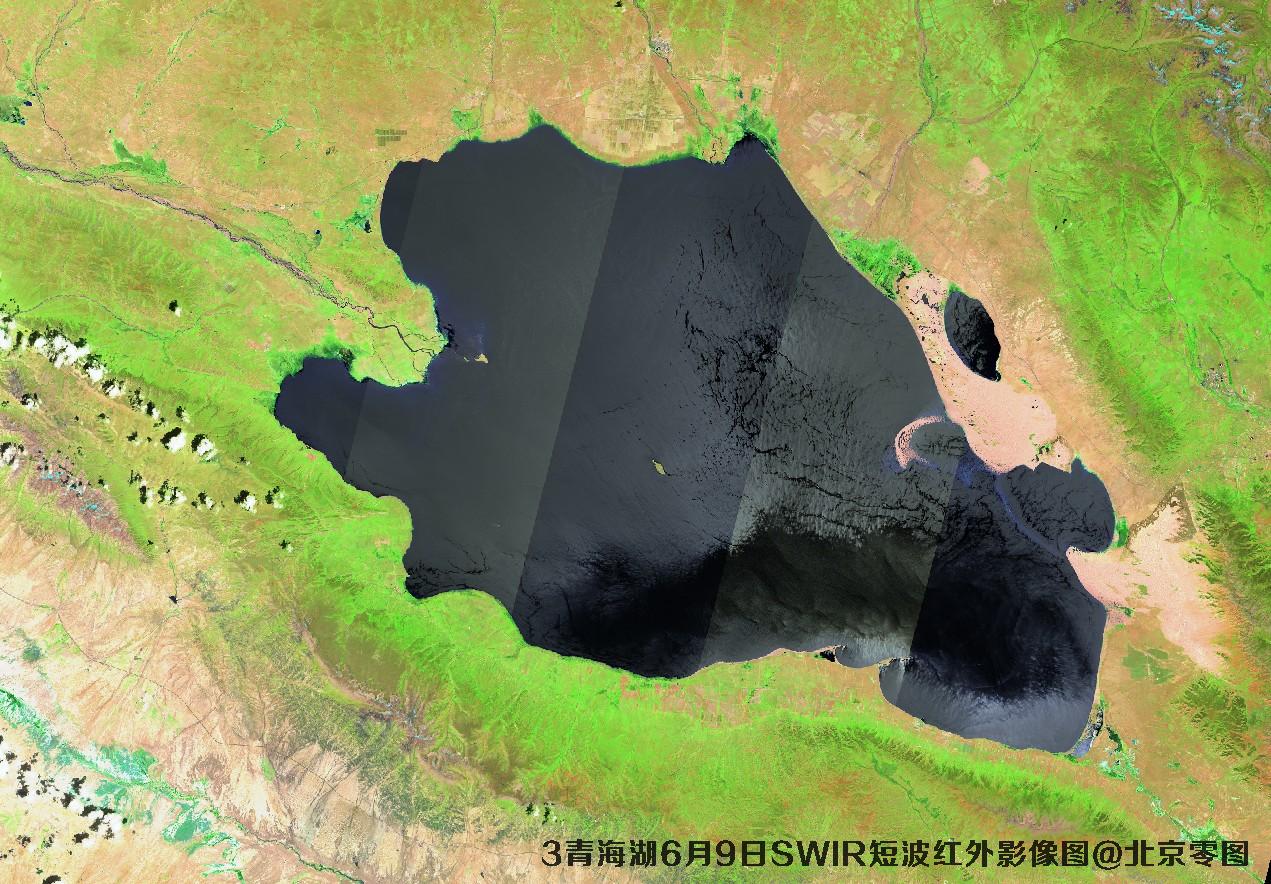 青海湖6月份卫星图及多光谱数据