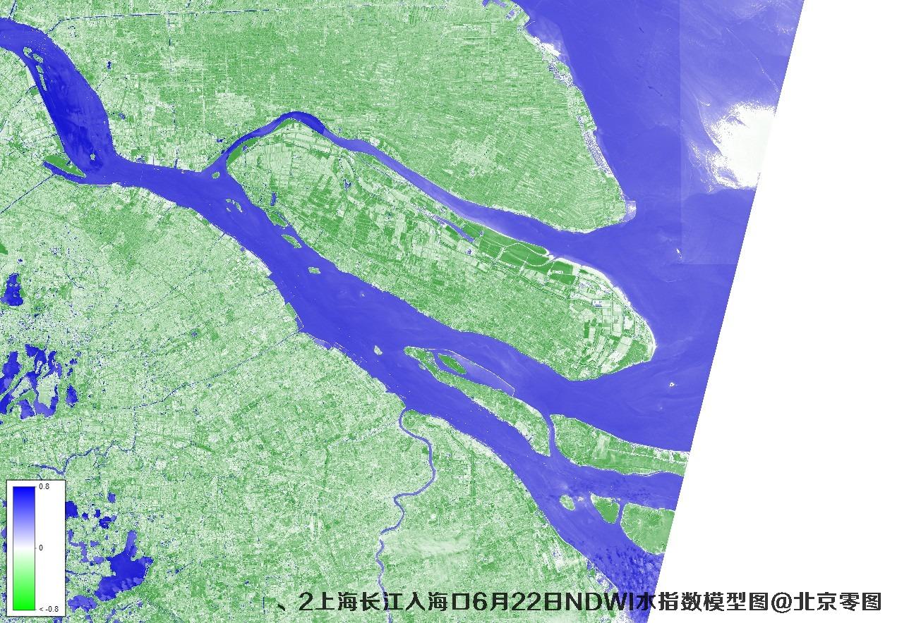 上海长江入海口6月份卫星图及多光谱数据