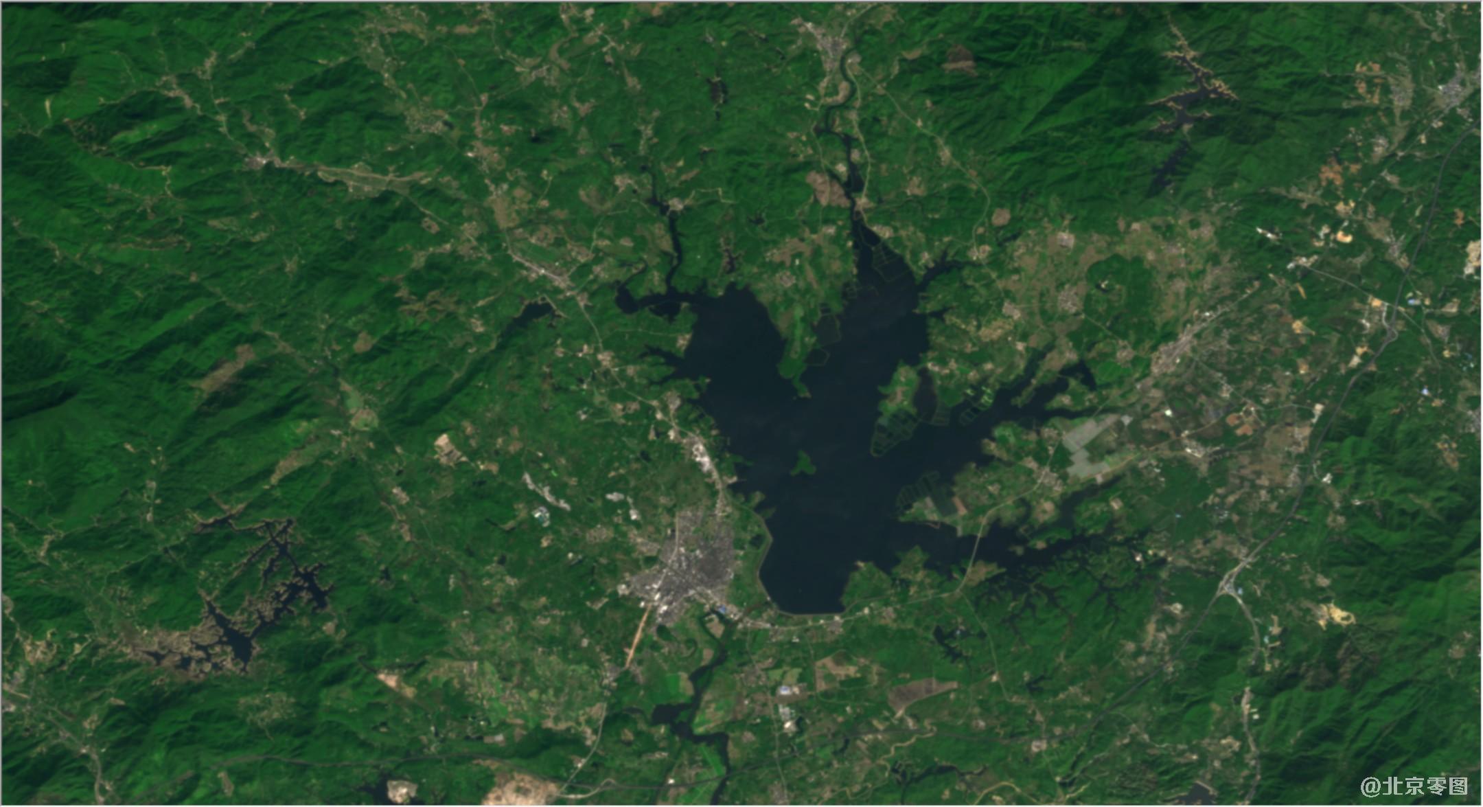 landsat卫星影像图-广东珠海地区作业水库