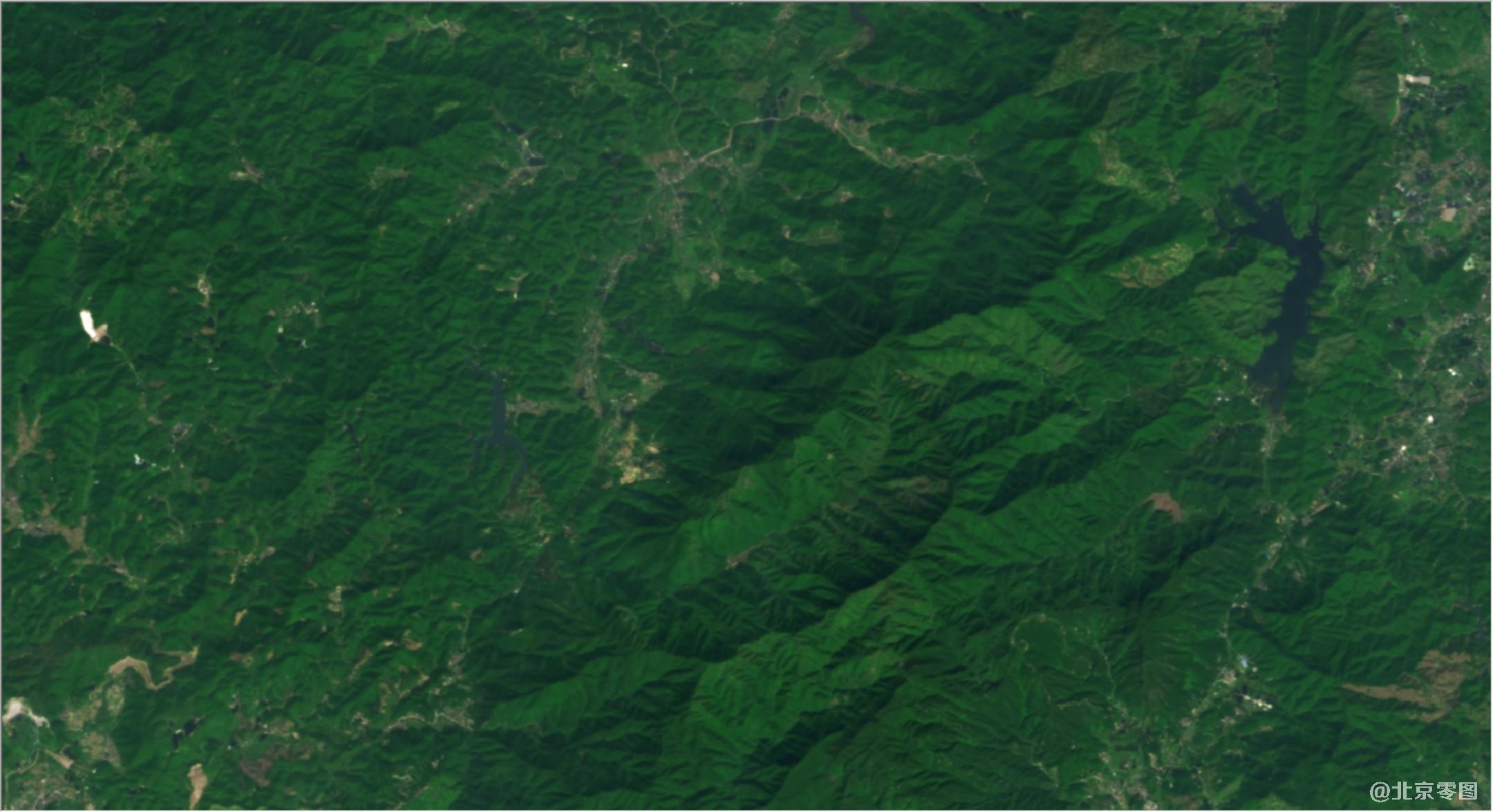 landsat卫星影像图-广东珠海地区山区林木