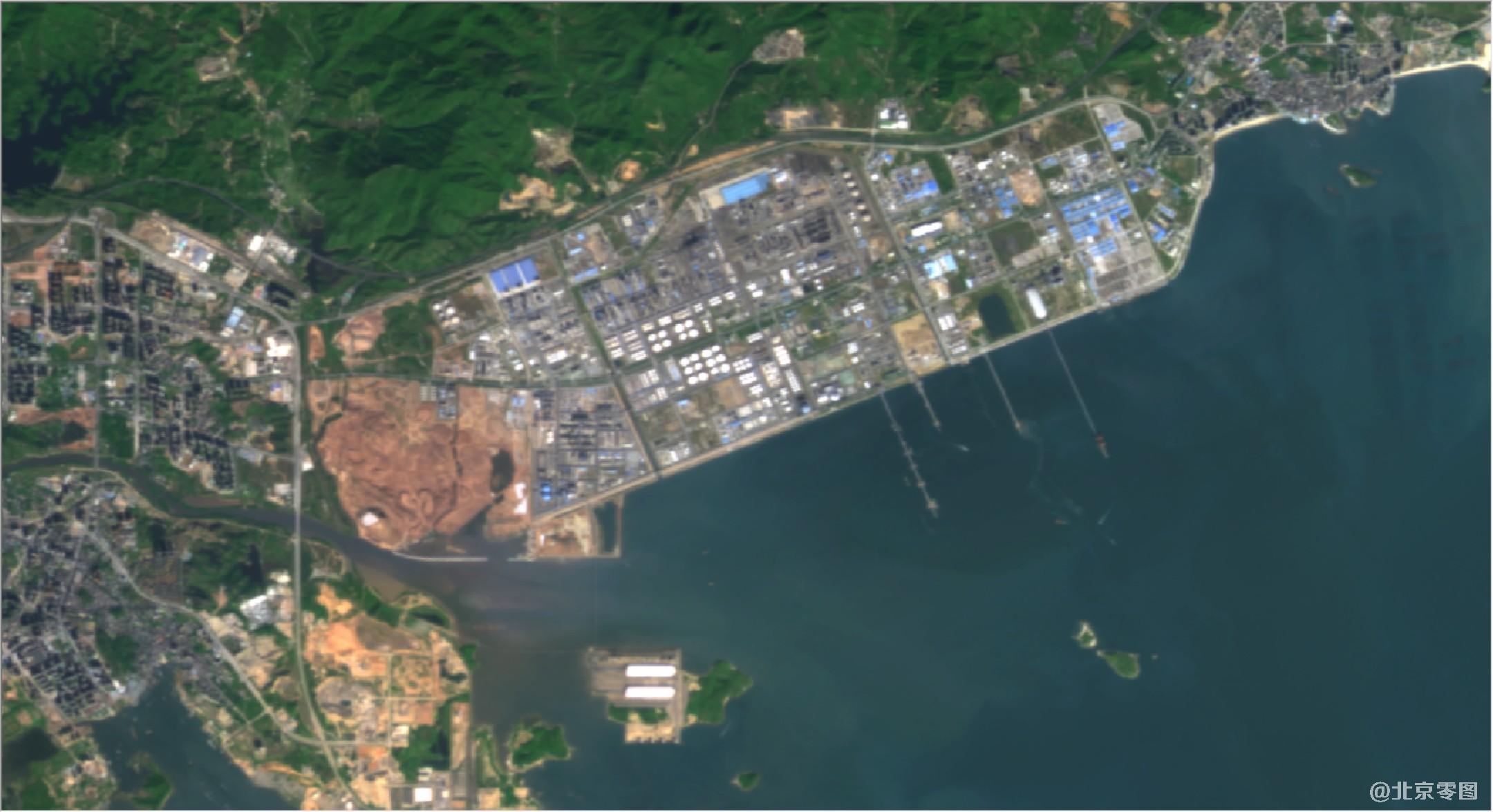 landsat卫星影像图-广东珠海地区港口码头