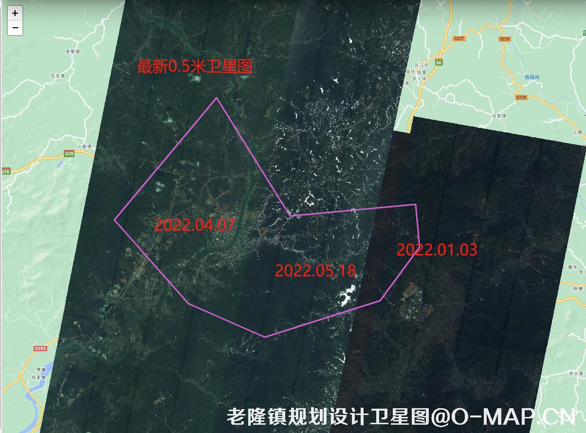  广东省老隆镇2022年高景一号卫星图