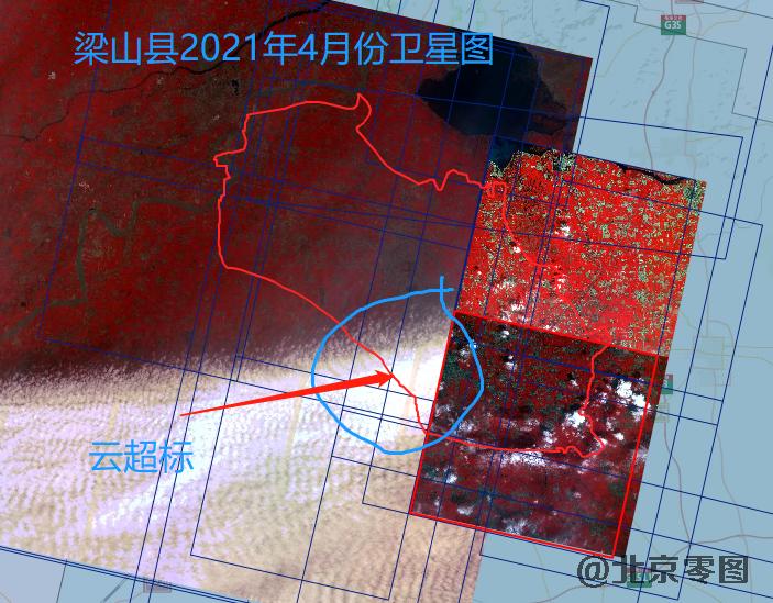 梁山县最新2米卫星地图查询结果