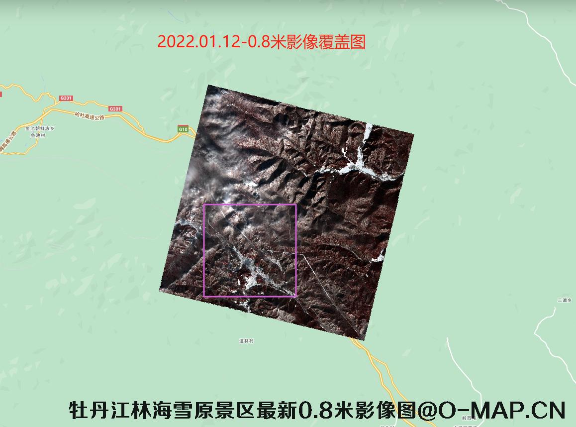 黑龙江省牡丹江林海雪原景区最新卫星影像图