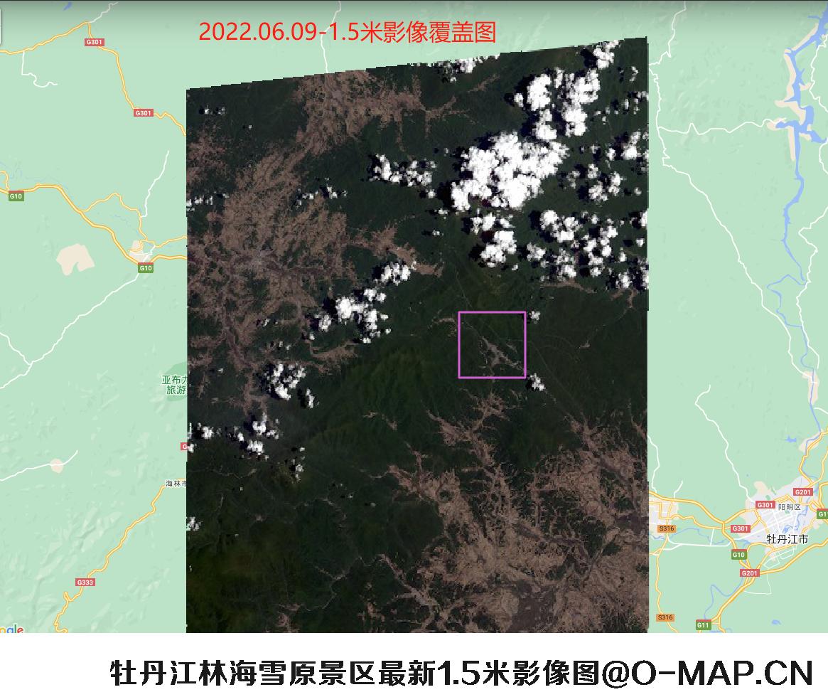 黑龙江省牡丹江林海雪原景区最新卫星影像图