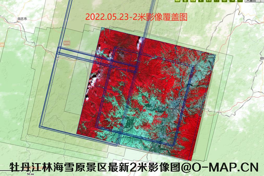 黑龙江省牡丹江林海雪原景区最新卫星影像图