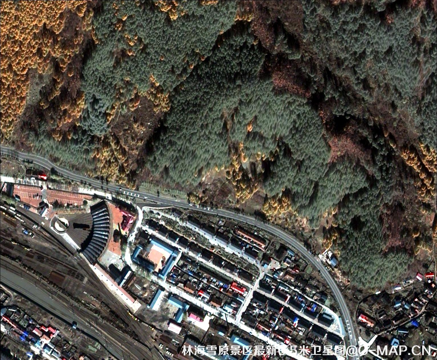 林海雪原景区0.5米卫星影像图